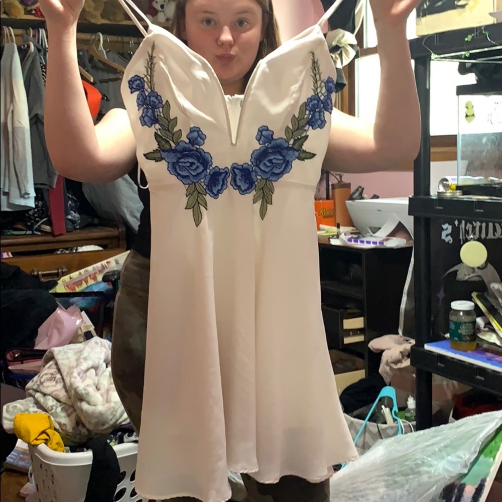 White flowered dress